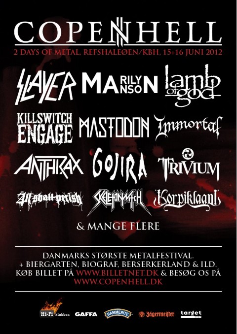 Copenhell 2012 Lineup