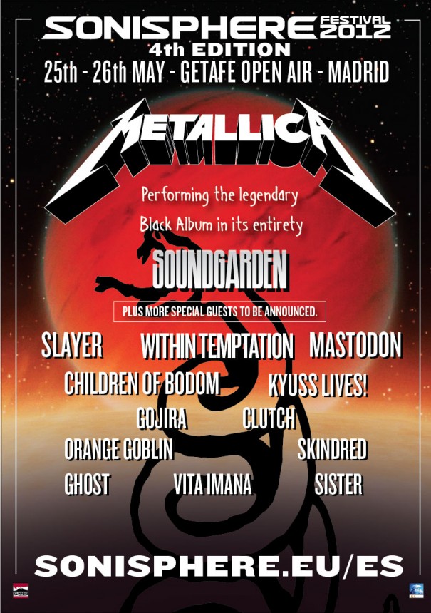 SONISPHERE Spain Tickets available at: http://www.ticketmaster.es