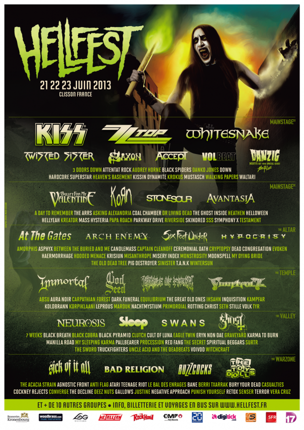 Hellfest 2013 Lineup