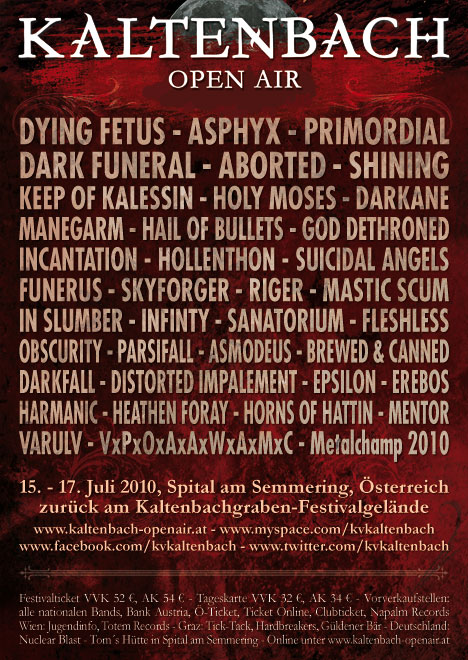 Kaltenbach Open Air 2010 - All Metal Festivals